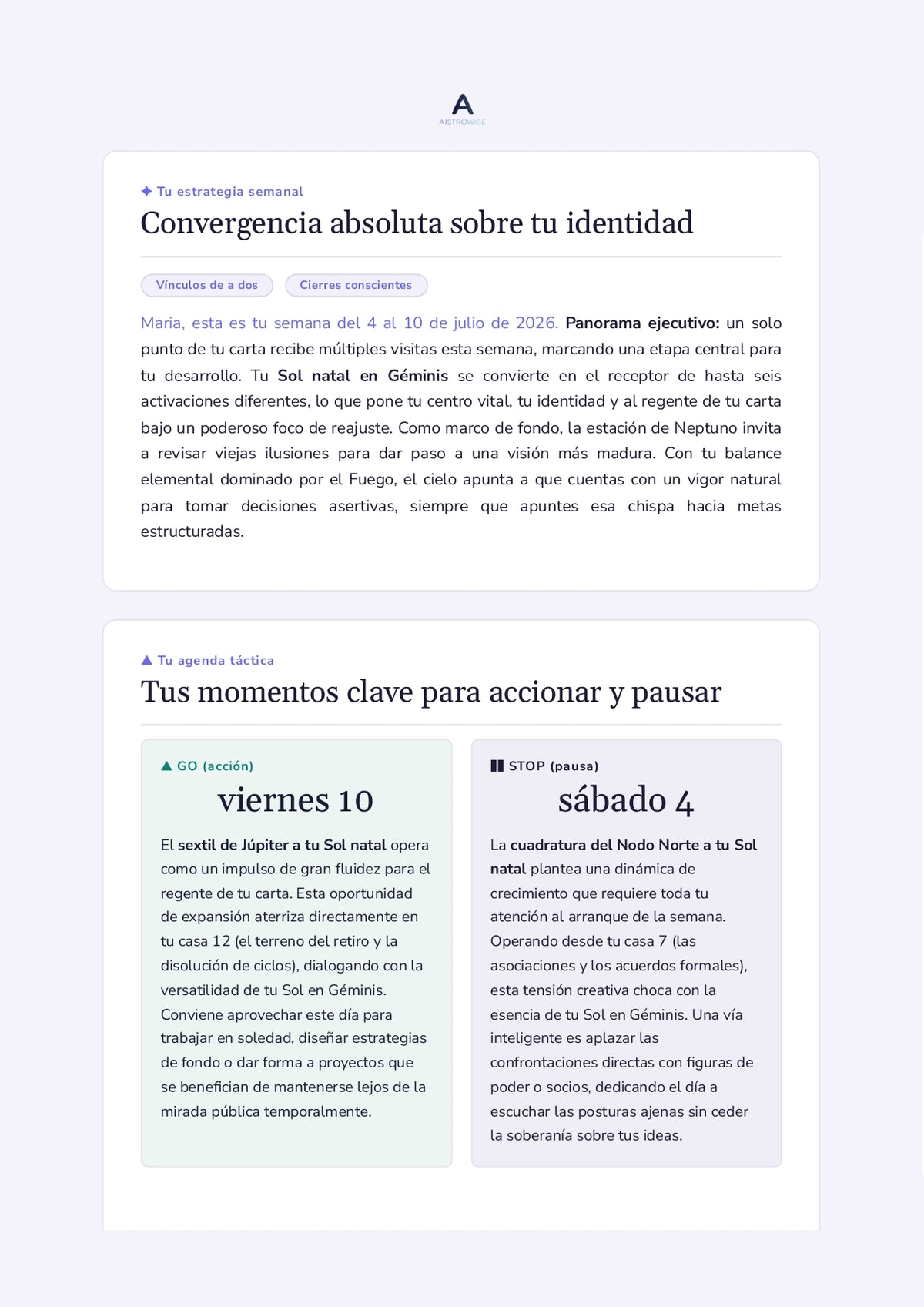 Página 2 del informe de ejemplo