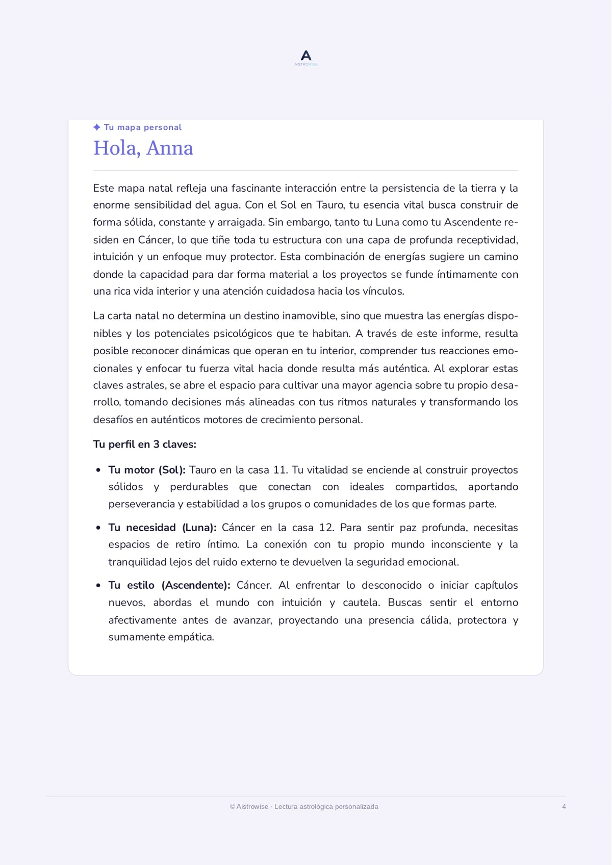 Página 4 del informe de ejemplo
