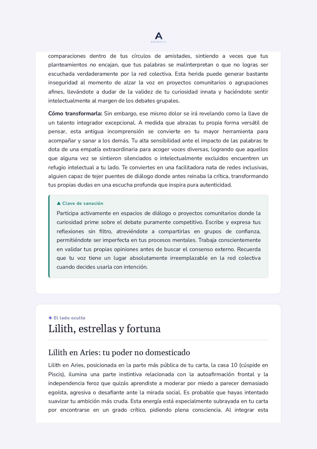 Página 20 del informe de ejemplo
