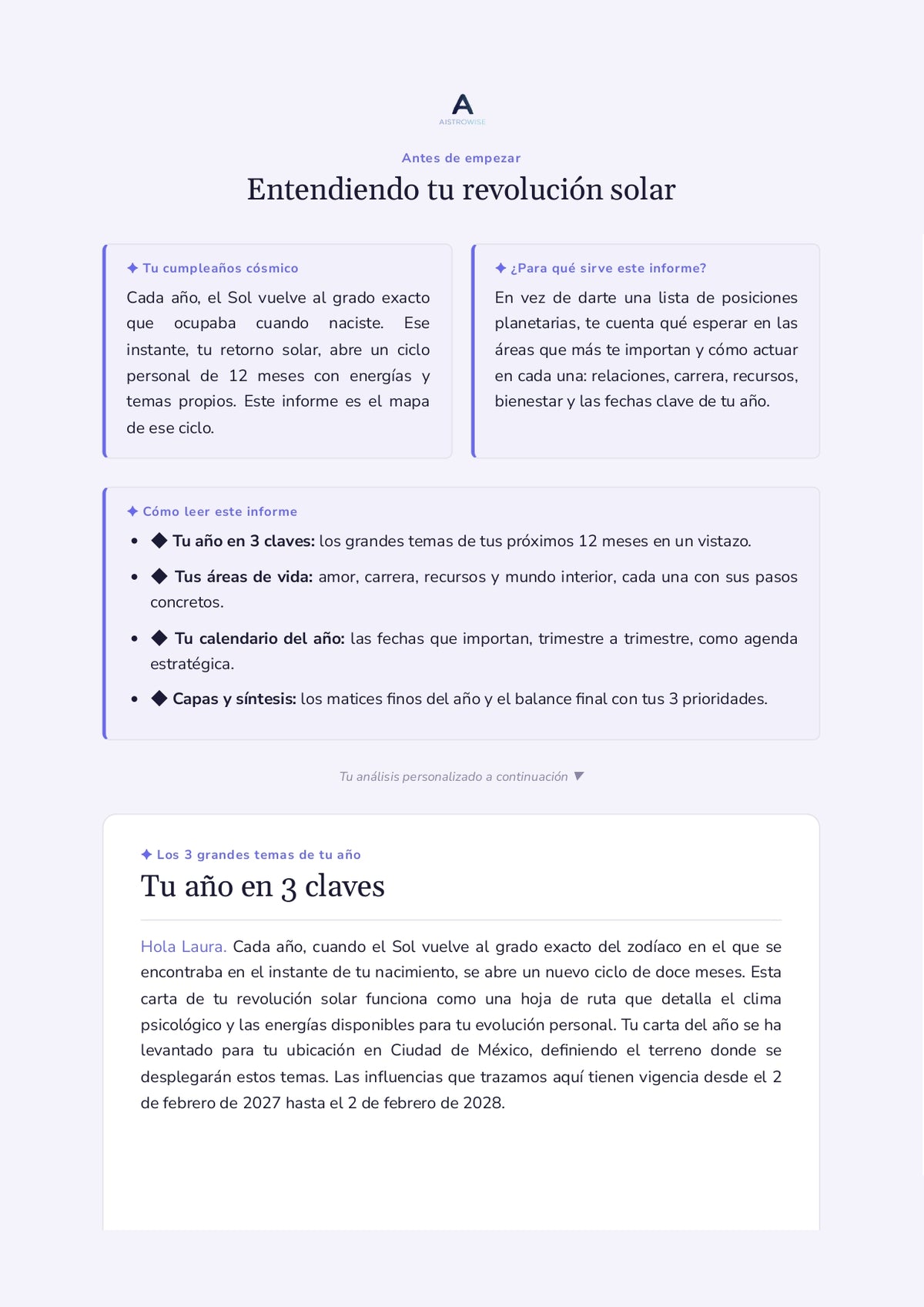 Página 2 del informe de ejemplo