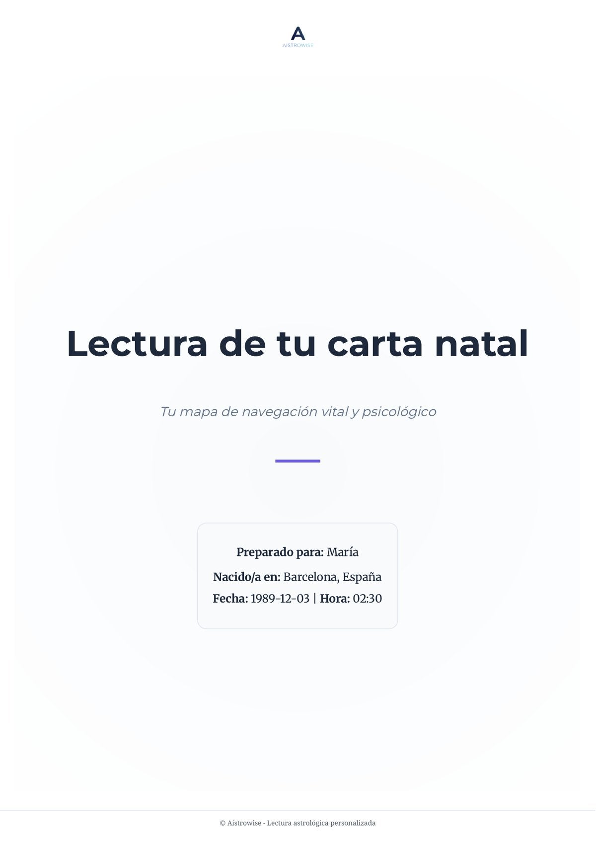 Página 1 del informe de ejemplo