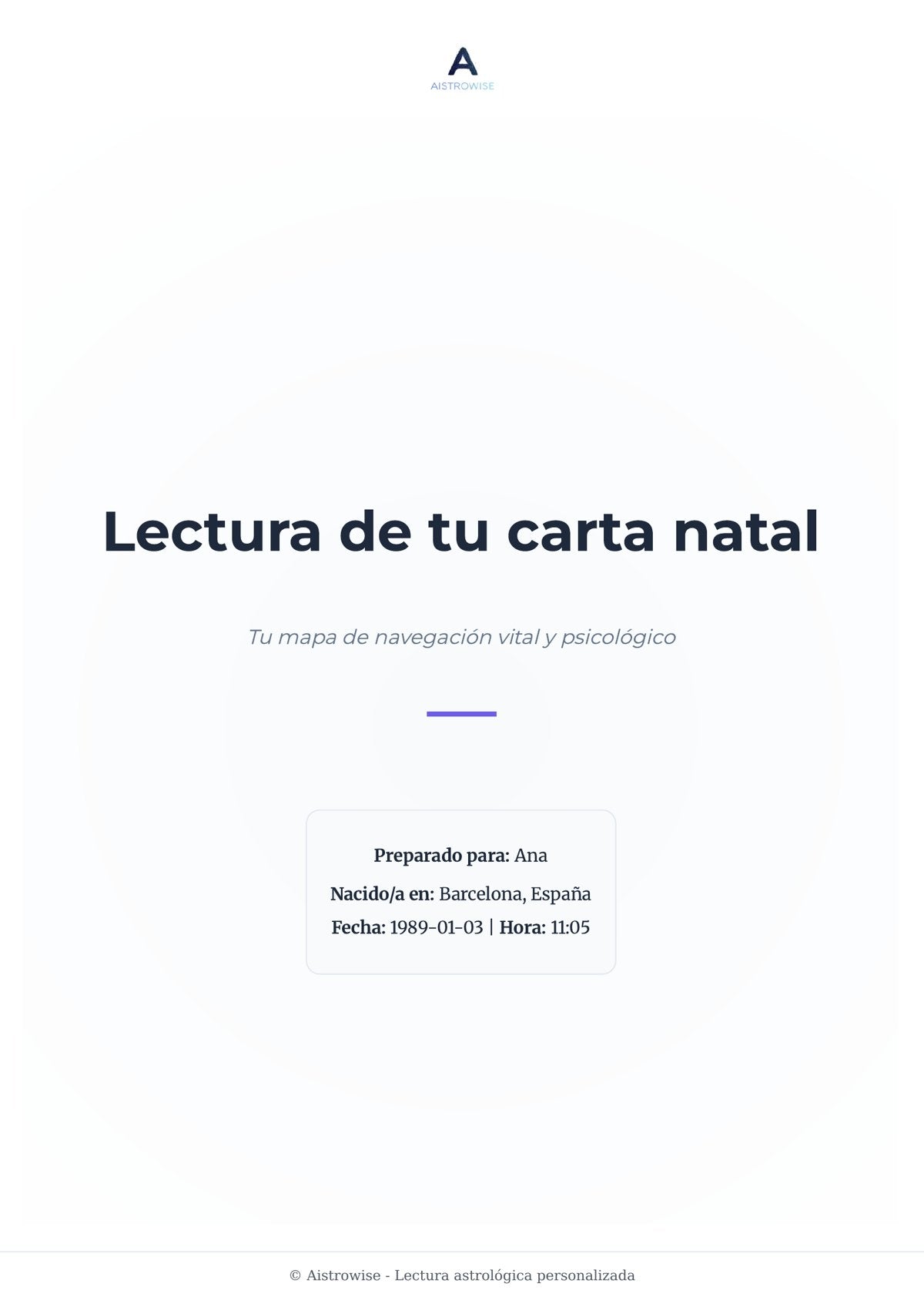 Página 1 del informe de ejemplo