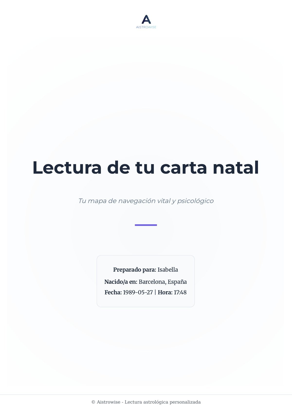 Página 1 del informe de ejemplo