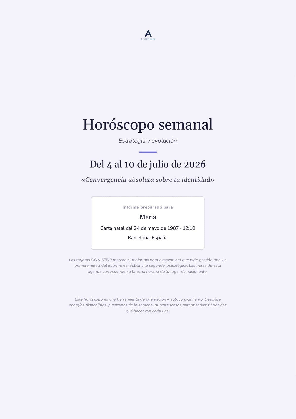 Página 1 del informe de ejemplo
