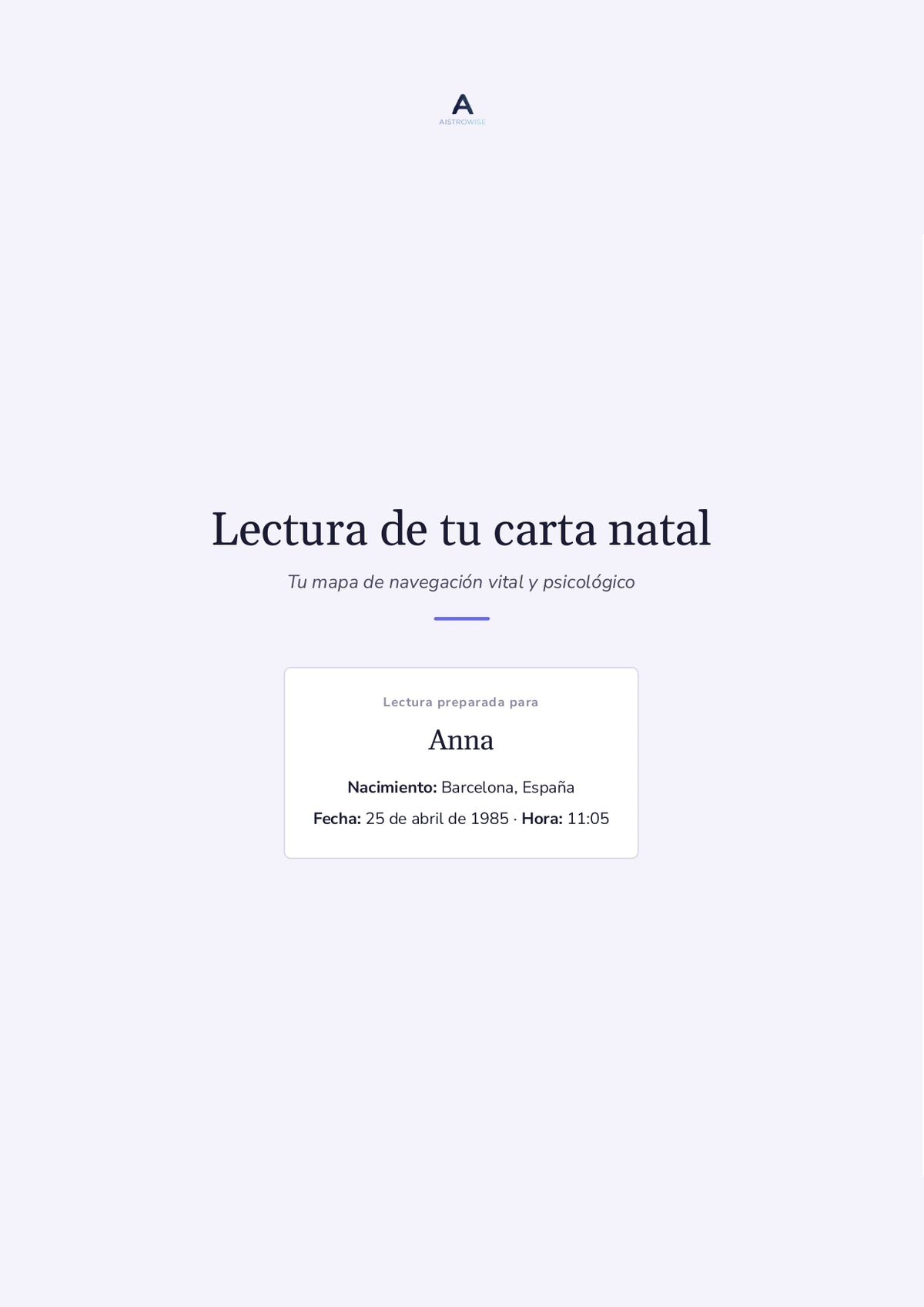 Página 1 del informe de ejemplo
