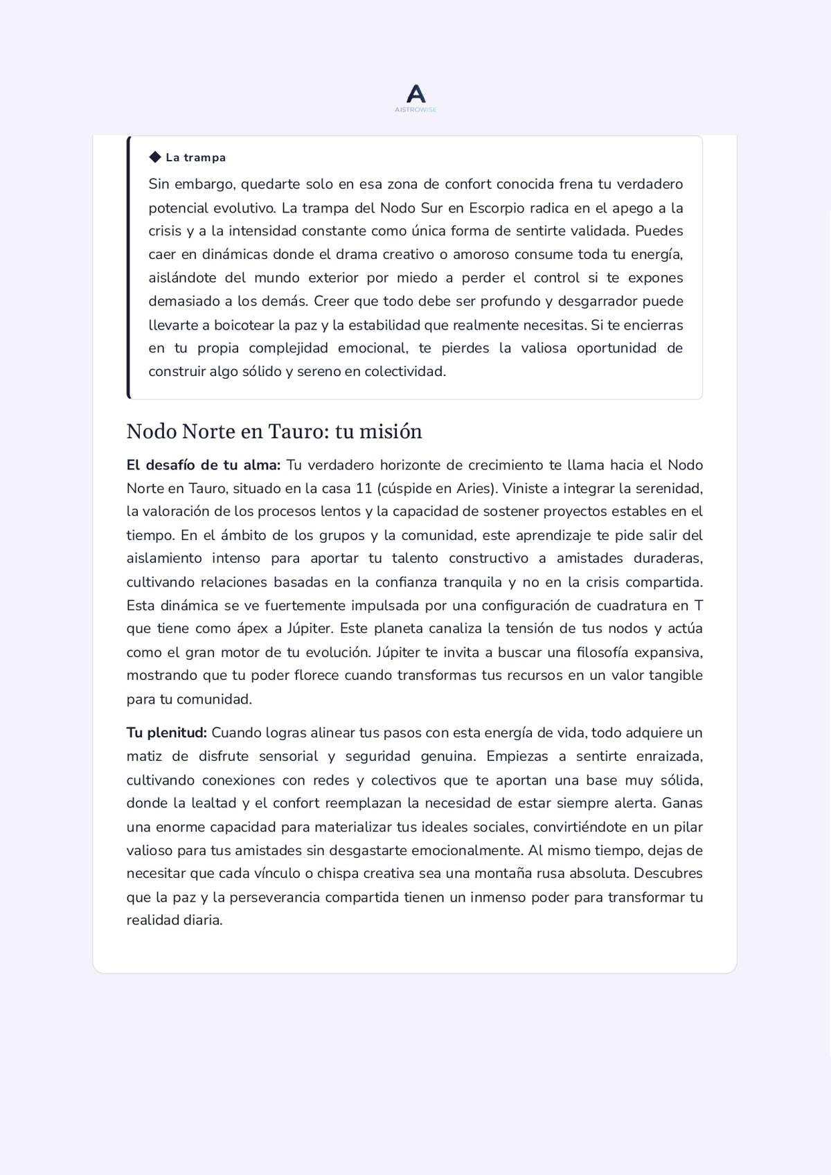 Página 18 del informe de ejemplo