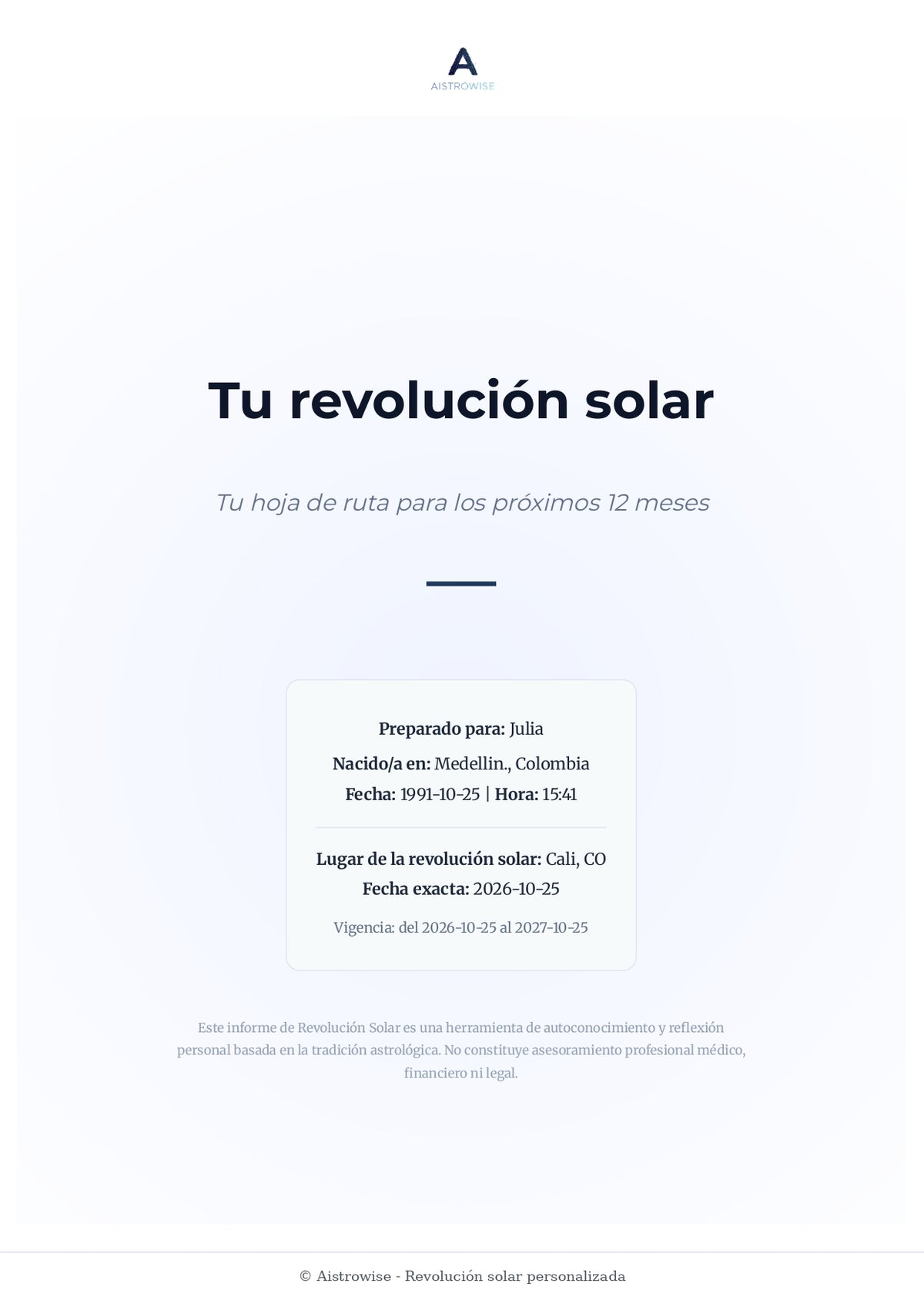 Página 1 del informe de ejemplo