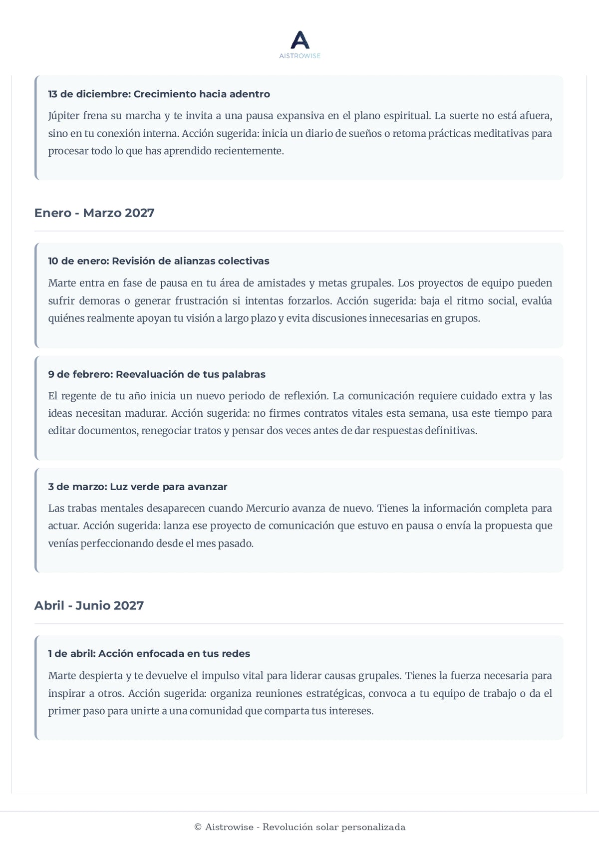 Página 13 del informe de ejemplo