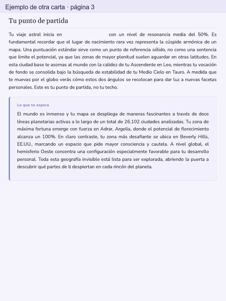 Página 3 de la lectura de ejemplo